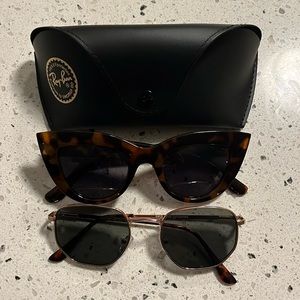SUNGLASSES BUNDLE WITH RAYBANS CASE